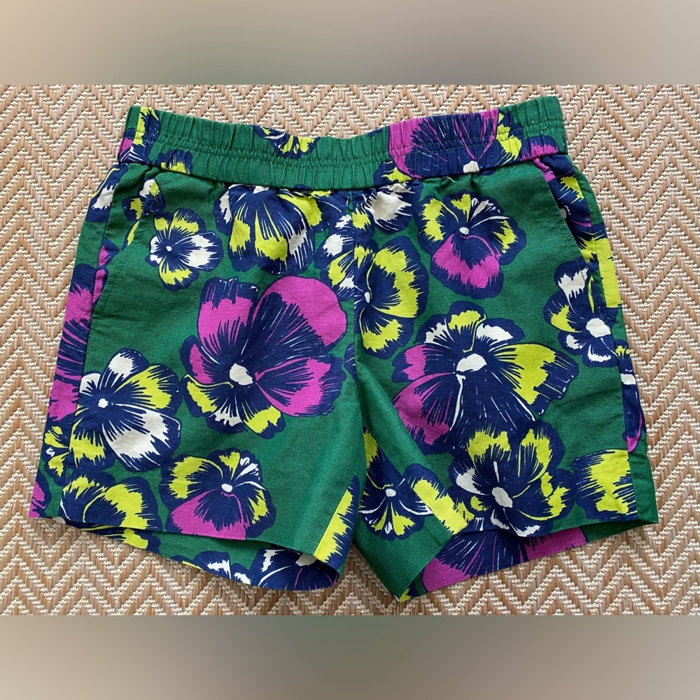 Like New! J.Crew Linen Shorts Hawaiian Floral Size 4